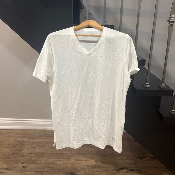White V-Neck T-Shirt - Picture 1 of 2